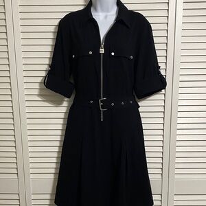 MICHAEL Michael Kors Half-Zip Shirt Dress